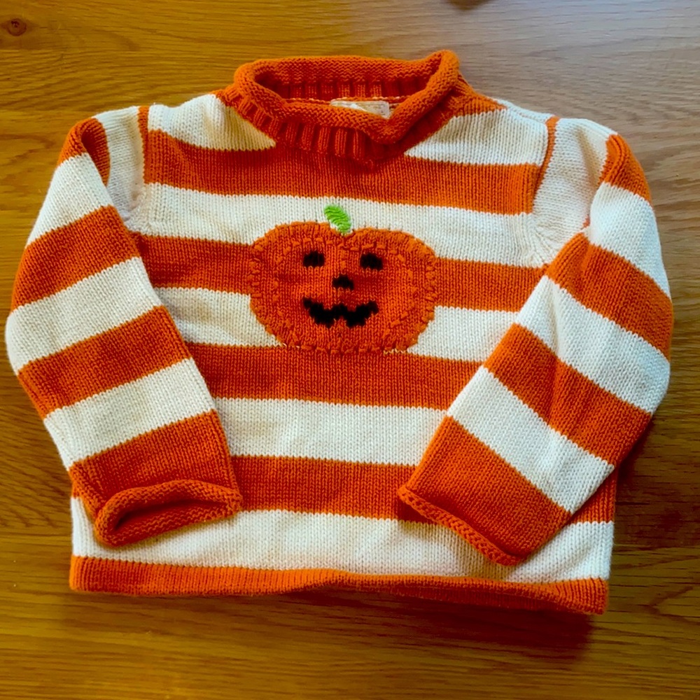 Toddler Pumpkin Halloween Sweater 18 months